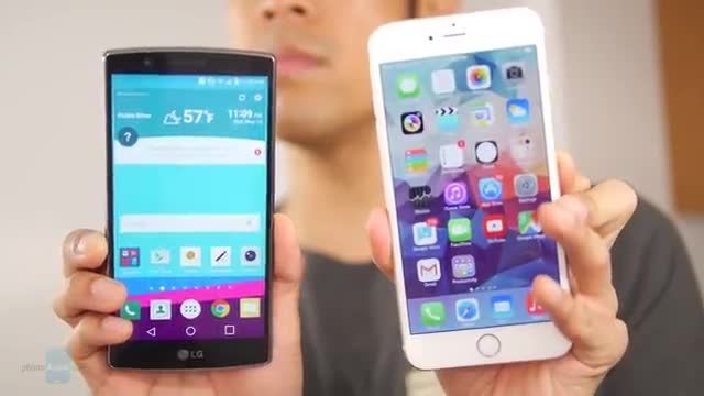 مقایسه گوشی هوشمند LG G4 و iPhone 6 plus (از کانال mbir
