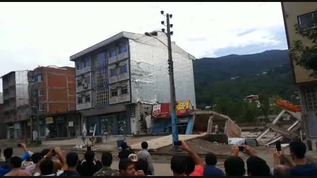 تخرب ساختمان بر اثر سیل در مازندران