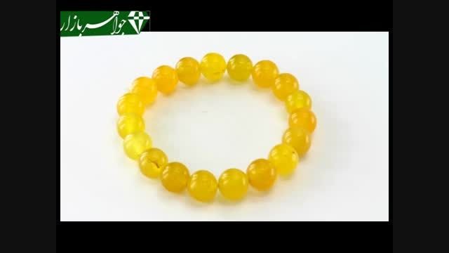 دستبند جید زرد خوش رنگ و درشت زنانه - کد 6970