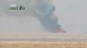 انفجار یکی از نفربر های بی ام پی ارتش سوریه پس از اصابت موشک