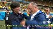 خوش و بش یوآخیم لو و اسکولاری در بازی آلمان و برزیل