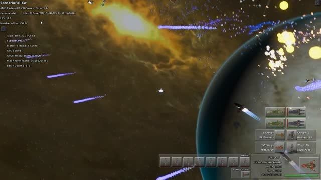 تست دایرکت ایکس 12 در بازی  Swarm Star - R290X