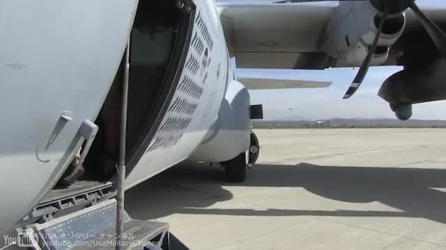 شلیک  موشک هل فایر از گانشیپ KC-130J Harvest Hawk