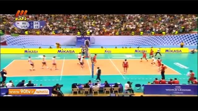 خلاصه والیبال: ایران ۳-۰ آمریکا (بازی اول)