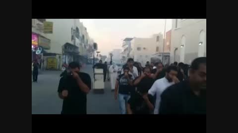 حمله عوامل رژِیم بحرین به عزاداران