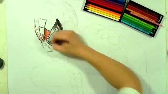 نقاشی بسیار زیبا از مرد عنکبوتی