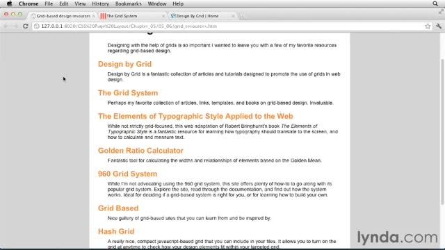فیلم آموزش Grid Design Resources- CSS: Page Layouts