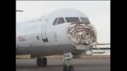 ‫هواپیما بدون ترمز در تبریز‬