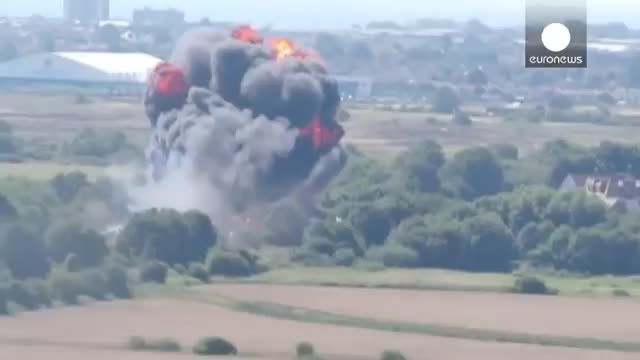 سقوط هواپیمای جنگنده در انگلستان