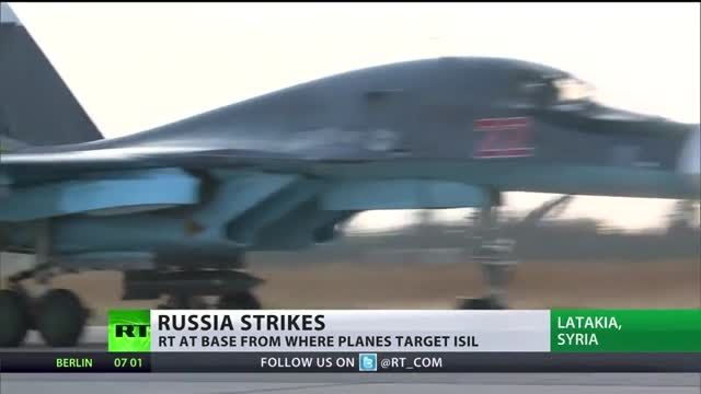 گزارش شبکه RT از پایگاه نیروی هوایی روسیه در لاذقیه
