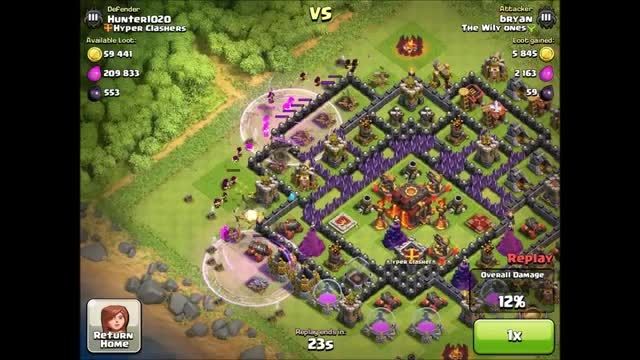 clash of clans attack for wizard