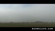 فرود آمدن بوئینگ 747 در هوای مه آلود......