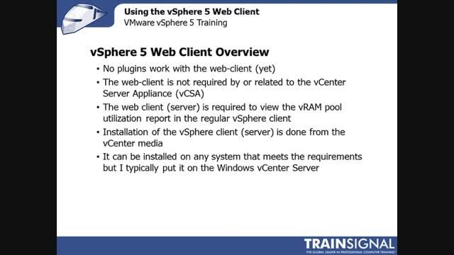 Lesson 08 - Using the vSphere 5 Web Client