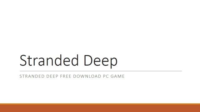 Stranded Deep Free Download PC Game