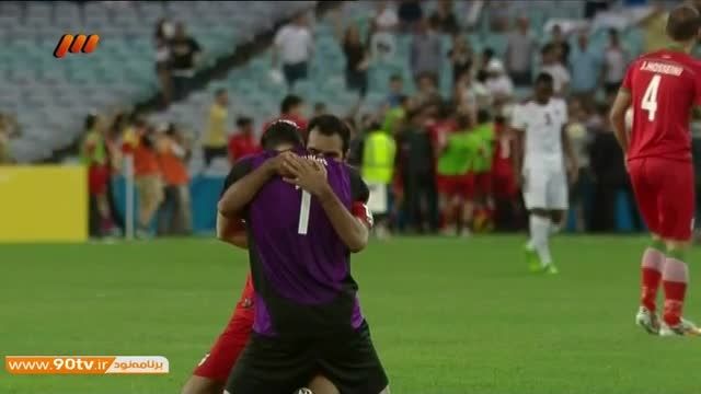 صحنه اهسته بازی ایران و قطر