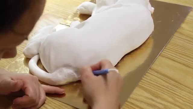 کیک سگ با فوندانت