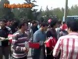 دانشجویان قبل از داخل شدن به ورزشگاه آزادی(الاتحاد-پیروزی)