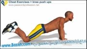 حرکات بدن سازی سینه - Knee push ups