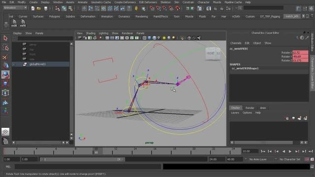 Animating Between IK and FK Systems in Maya