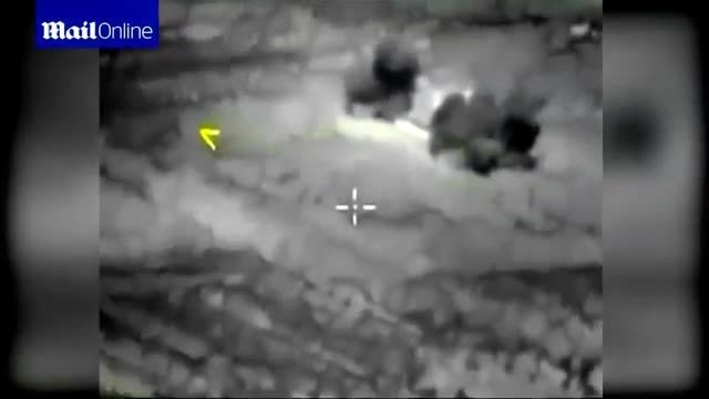 Russian Airforce Su-25 jets destroy bomb factory