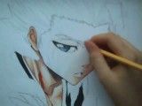 Drawing Toshiro Hitsugaya from Bleach - Animeismylife.mihanblog