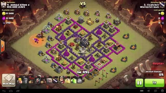 Clash of Clans - TH9 - GoHo - War 80 vs Req and Leave-
