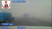 ویدئویی وحشتناك از طوفان نمك در اطراف دریاچه اورمیه ‬