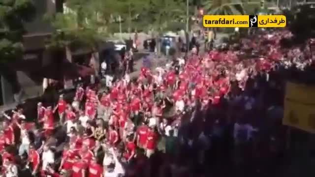 رزه هواداران بایرن در خیابان های بارسلونا پیش از بازی