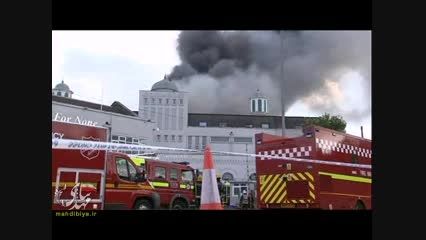 آتش سوزی یک مسجد در انگلیس