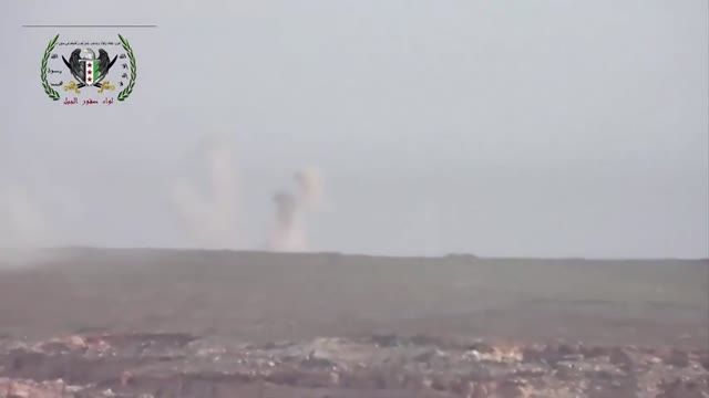 شلیک عناصر ارتش آزاد با موشک تاو به تانک T72ارتش سوریه