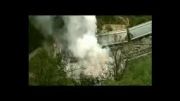 انفجار مهیب در آمریكا از برخورد قطار با كامیون