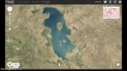 دریاچه ارومیه از سال 1984 تا 2012 در گوگل ارث