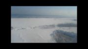 فیلم هوایی مناطق برف زده رامسر و اعزام بالگرد سپاه برای توزی