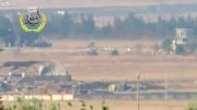 موشک ضد تانک بر علیه تانک T55 سوریه