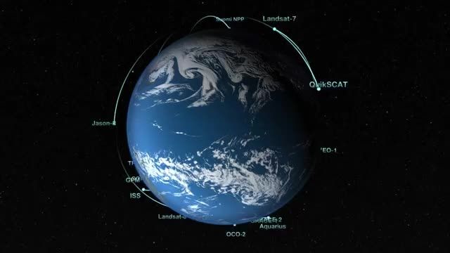 مسیر ماهواره های ناسا به دور زمین