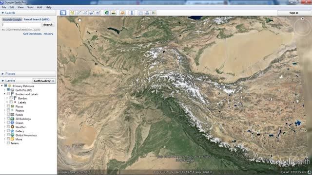 مشاهده پروفیل طولی و مشخصات شیب مسیر در Google Earth