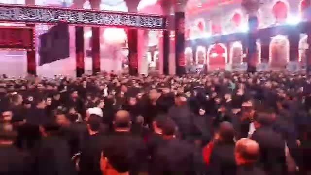 عزاداری ومداحی عربی در حرم امام حسین (ع) - شب 6 محرم 94