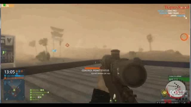 sniper in Battlefield Hardline beta with music Rihanna