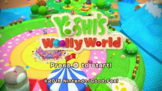 title Screen بازی yoshi woolly world
