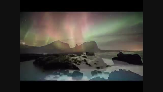 صحنه های بسیار زیبایی از شفق قطبی در ایسلند