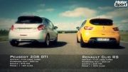 درگ بین Renault Clio و Peugeot 208