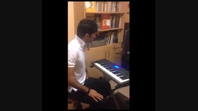 نادر تجلی در استودیو آوای همنواز-تنظیم یکی از آهنگهای آ