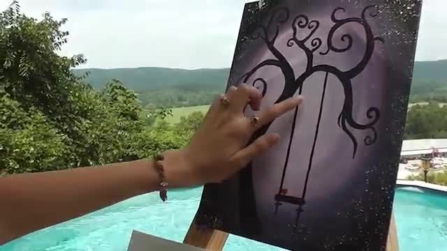DIY کشیدن نقاشی با رنگ اکریلیک