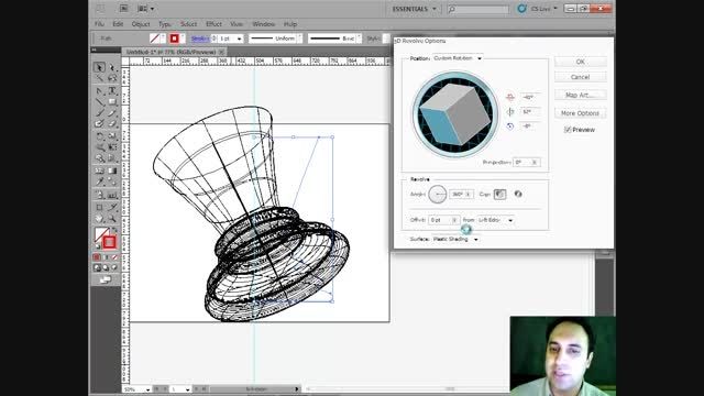 34- آموزش Illustrator - سه بعدی سازی - ماکت 1