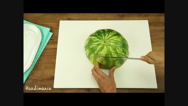 یک روش برای قاچ کردن هندوانه
