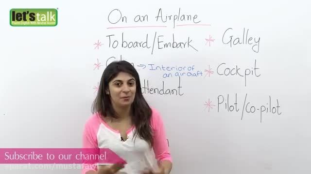 آموزش لغات جدید زبان انگلیسی (در هواپیما)