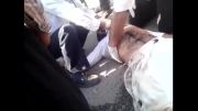 تصادف موتور سوار با ماشین و مرگ او در یزد(بلوار جانباز)