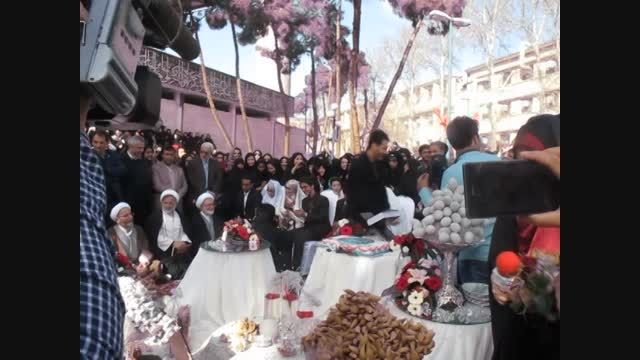مراسم ازدواج دانشجویی کنار مسجد دانشگاه تهران