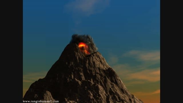 شبیه سازی کوه آتشفشان در 3ds max
