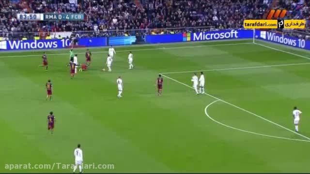صحنه اخراج ایسکو از بازی (رئال مادرید - بارسلونا)